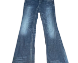 Harley Davidson Womens Sz 4 Denim Blue Jeans Bling Stretch Boot Cut Medi... - £17.29 GBP