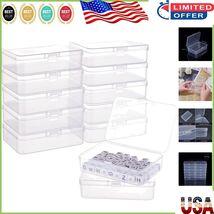 Compact 12 Clear Plastic Boxes with Lids for Organizing Crafts &amp; Accesso... - $44.74 CAD