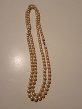 50s/60s Faux  Pearl Necklace Vintage Pink Mcm Vtg - £15.65 GBP