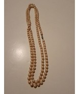 50s/60s Faux  Pearl Necklace Vintage Pink Mcm Vtg - £15.41 GBP