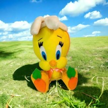 1997 Tweety Bird Easter Bunny Rabbit Ears Play By Play Looney Tunes 16” ... - $19.76