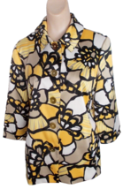 COVINGTON Blazer Top 3/4 Sleeve Full Lining Floral Print Women Sz S/C - £5.56 GBP