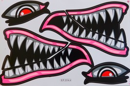 AU101 Shark Mouth Scooter Sticker Decal Racing Tuning Size 27x18 cm / 10... - $3.99