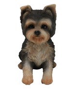 Adorable Lifelike Pet Pal Sitting Yorkie Terrier Puppy Home Decor Figurine - $512.99 MXN