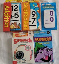 LOT 5 Pocket Flash Cards Addition Subtraction Numbers Slamwich education... - £28.55 GBP