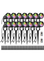 14 Pack 12W RGB Landscape Lights, DC/AC 12-24V Low Voltage LED Landscape... - $113.84