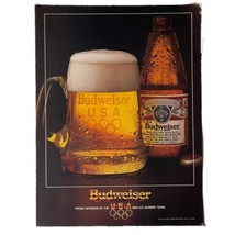 Budweiser Vintage 1984 Print Ad 8” x 10.75&quot; LA Olympics 80s Beer Anheuse... - $10.84