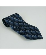 Stafford Blue Tie With Rectangle Designs - $17.58 CAD
