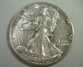 1945-D Walking Liberty Half Dollar About Uncirculated Au Nice Original Coin - £18.68 GBP