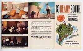 Moore McCormack Brochure Go Really South 1955 SS Brasil  &amp; SS Argentina - $11.88