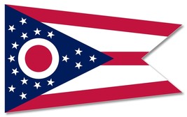 Ohio OH State Flag Car Truck Window Bumper Laptop Cup Cooler Vinyl Sticker Decal - £3.18 GBP