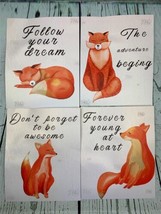 Inspirational Quotes Fox Wall Art Prints Woodland Animals Decor - $20.19