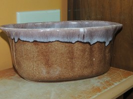 Art Pottery 8.75&quot; Vase Planter Mid Century brown drip glaze Jenkins Cera... - €13,89 EUR
