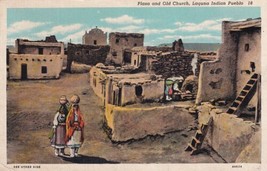 Laguna Indian Pueblo Plaza Old Church Route 66 New Mexico NM Postcard C33 - £2.36 GBP