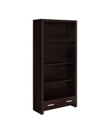 4-Shelf Bookcase with Storage Drawer | Cappuccino Finish - $5,907.01 MXN