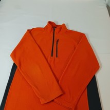 Starter RM34403 Men's Orange & Black 1/4 Zip Long Sleeve Pullover Sweatshirt M image 11
