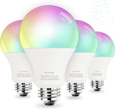 [2023 Upgraded]Smart Light Bulbs(Pack Of 4), A21 10W E26 Tunable White No Hub, - £29.72 GBP
