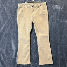 Polo Jeans Ralph Lauren Jeans Womens 14 35x30 Tan Corduroy Straight Leg ... - £12.69 GBP