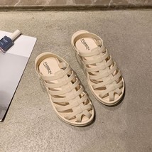 2021 Summer Women Shoes Sandals Slippers Dual Wear Roman Shoes Hollow Out Flip F - £22.45 GBP