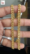 REAL GOLD 18 Kt Hallmark Solid Yellow Gold Curb Cuban Necklace Men&#39;s Chain - $4,096.24