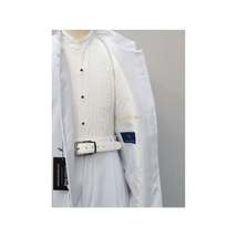 Mens Apollo  King  Banded Collarless suit Chinese Mandarin Wide leg AG98 White image 5