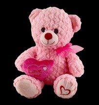 Inter American Products Pink Teddy Bear Bow Satin Lovey Security Plush 2016 - £10.67 GBP