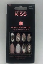 KISS MASTERPIECE &#39;KMN01&#39; ONE-OF-KIND LUXE MANI 30 NAILS INCLUDING GLUE I... - £7.81 GBP