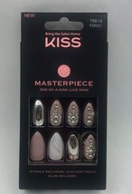 Kiss Masterpiece &#39;KMN01&#39; ONE-OF-KIND Luxe Mani 30 Nails Including Glue Included - £7.98 GBP