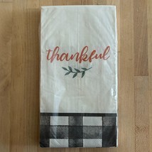 Thanksgiving Paper Napkin Guest Towel Thankful Buffet 20 Count 2 Ply Bla... - £6.57 GBP