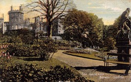 Grantham Leicestershire Uk The Gardens Postcard 1908 Pstmk - £2.62 GBP