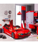 BEAMER RX Twin Race Car Bed with LED Lights &amp; Sound FX - $2,357.20 CAD