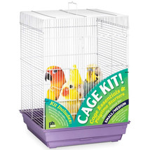 Prevue Square Top Bird Cage Kit Purple 1 count Prevue Square Top Bird Cage Kit P - £79.59 GBP