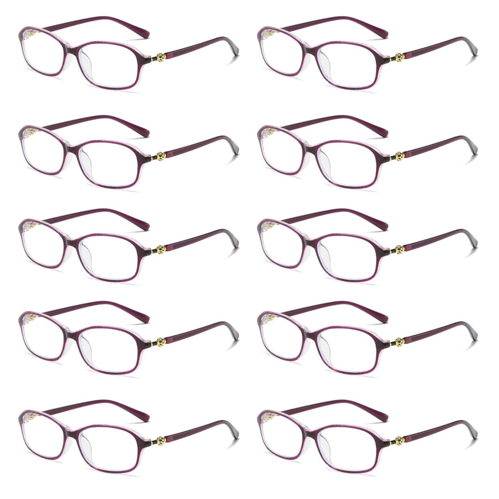 Primary image for 10 PK Womens Blue Light Blocking Reading Glasses Readers for Computer Paper Work