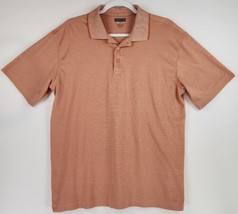 Joseph &amp; Feiss Shirt Mens Large Orange Collared Casual Short Sleeve Polo - £17.45 GBP