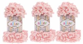 Alize Puffy Baby Big Loop Blanket Yarn Lot of 3skn 300gr 30yds 100% Micropolyest - £18.32 GBP