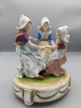 1900s German Karl Ens Volkstedt Ring Around The Rosie  Porcelain Figurine - £315.46 GBP
