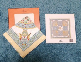 Hermes Scarf Ciels Byzantins 90 CM Silk Yellow Carre Scarf 35 &quot; m33 - £410.95 GBP