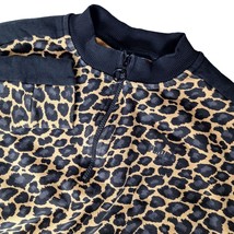 Puma Women&#39;s Wild Pack T7 Cropped Sweatshirt Size XL Leopard Print Black Brown - £31.61 GBP