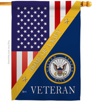 Home Of Navy House Flag 28 X40 Double-Sided Banner - £33.73 GBP