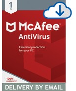 MCAFEE ANTIVIRUS PLUS 2020 - 1 Year  10 PC- DOWNLOAD Version Email Delivery - £16.91 GBP