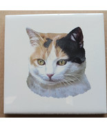 Ceramic Tile Calico Cat - $14.84