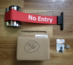 Tensabarrier Crome w/ a Red &amp; White Belt Barrier ~No Entry~ - $39.59