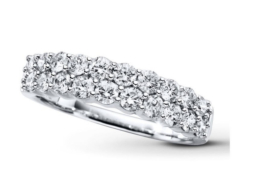 Sterling Silver AAAA Cubic Zirconia Half Eternity Ring