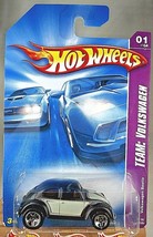 2008 Hot Wheels #129 Team: Volkswagen 1/4 VOLKSWAGEN BEETLE Black w/Chrome 5 Sp - £7.27 GBP