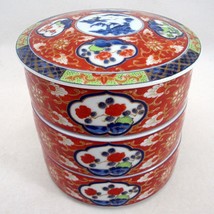 Japanese Imari Jubako Bento Stacking 3 Tier Box Bowl Set Dai Ichi Toki T... - £41.62 GBP