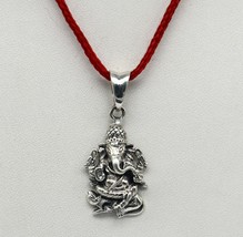 Pure 925 sterling silver handmade Hindu amazing Lord Ganesha idol pendant ssp554 - £30.92 GBP