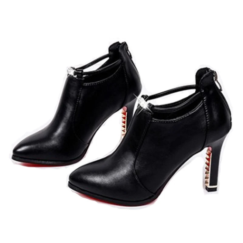 MVVJKE Women&#39;s shoes High heel women shoes boots autumn  pointed female stiletto - £186.29 GBP