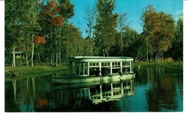 1961 Vintage Silver Springs glass button boats cruise Florida Postcard - £2.35 GBP