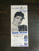 Vintage 1952 Bromo-Seltzer Bobby Thompson New York Giants Original Ad 721 - £5.22 GBP