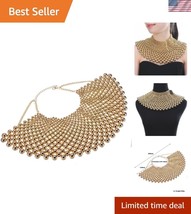Versatile Bib Collar Necklace with Adjustable Length - Stunning Women&#39;s ... - $868.71 MXN